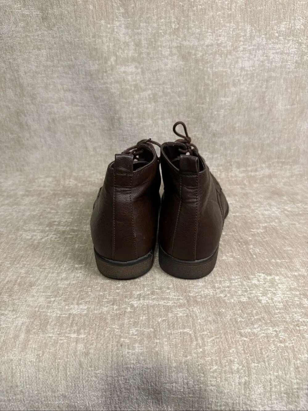GUESS Men’s MG Norway Chukka Leather Ankle Boots Rich Dark Brown Size 12M